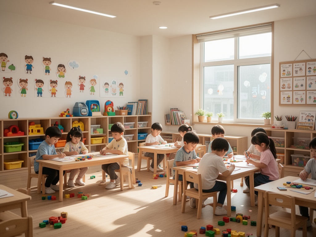 A community care center interior with children engaged in after-school activities under supervised care program.