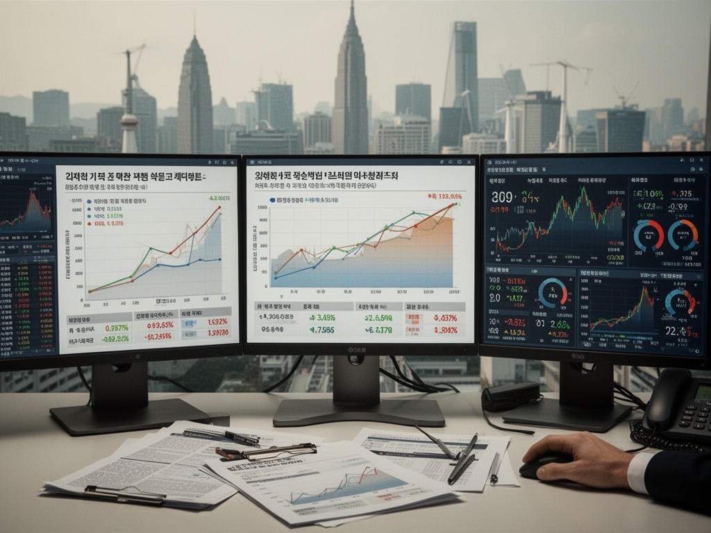 Korean manufacturing facility with production cost increase charts and supply chain disruption indicators reflecting direct energy shock impact.