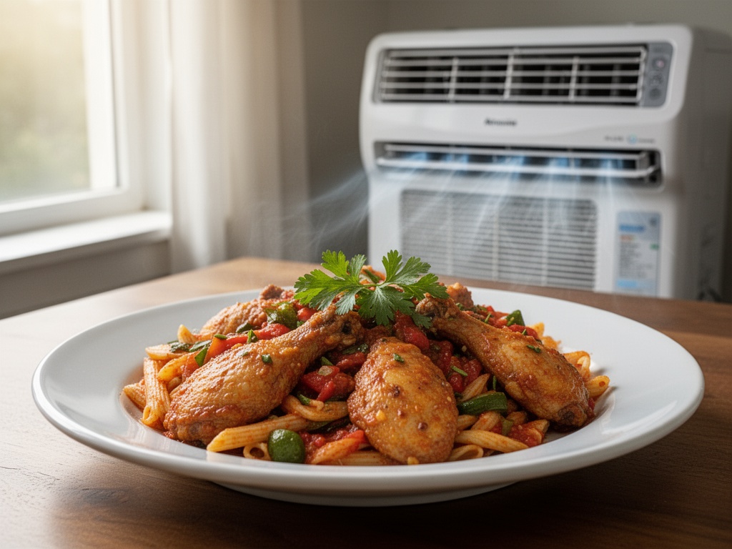 Air conditioner switched to fan mode for 30 minutes post-cooling to expel internal condensation and prevent mold growth overnight.