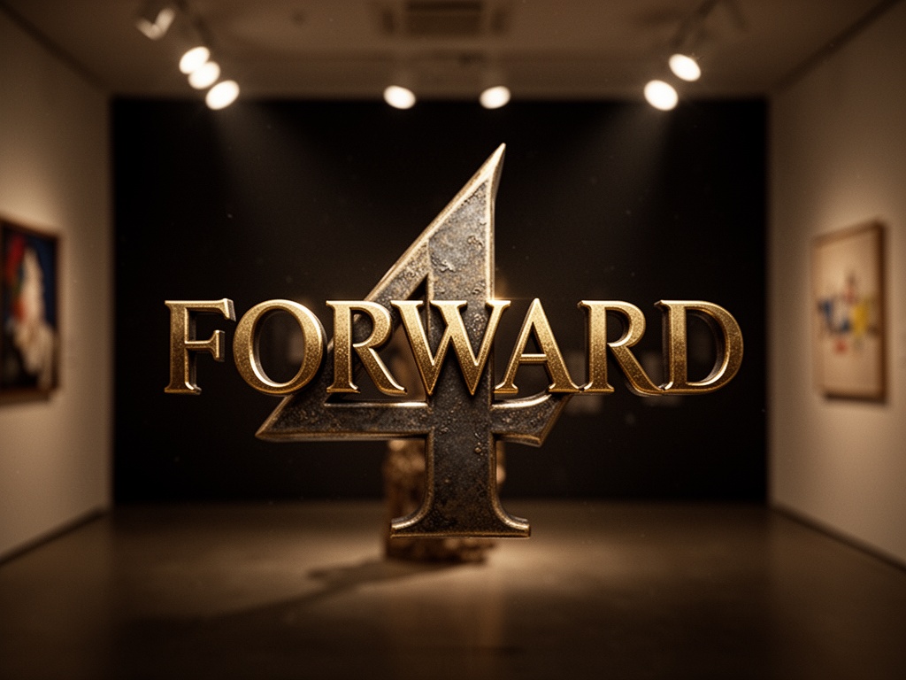 Album artwork displaying the number '4' and word 'FORWARD' merged as symbolic album title against dark background.